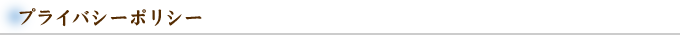 プライバシーポリシー